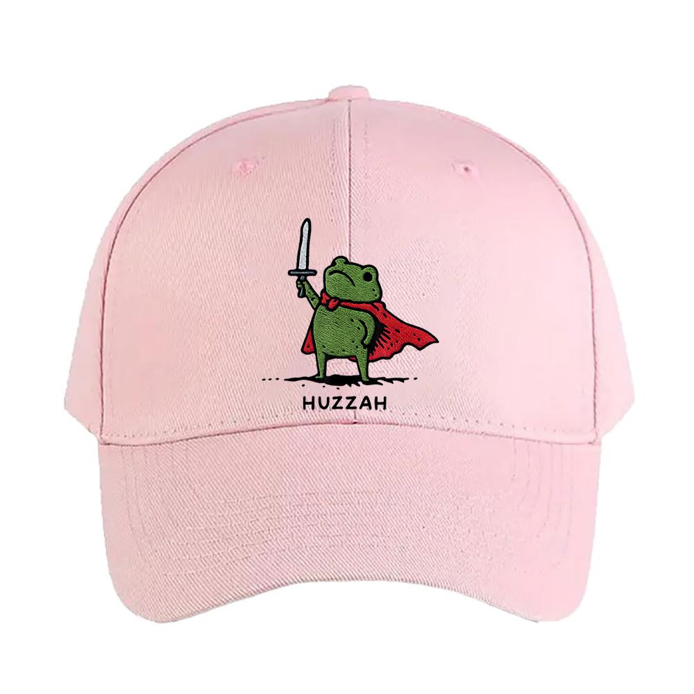 Huzzah Frog With Sword Woman Man Baseball Cap Adult Adjustable with Curved Brim Hiking Fishing Hat Trucker Cap