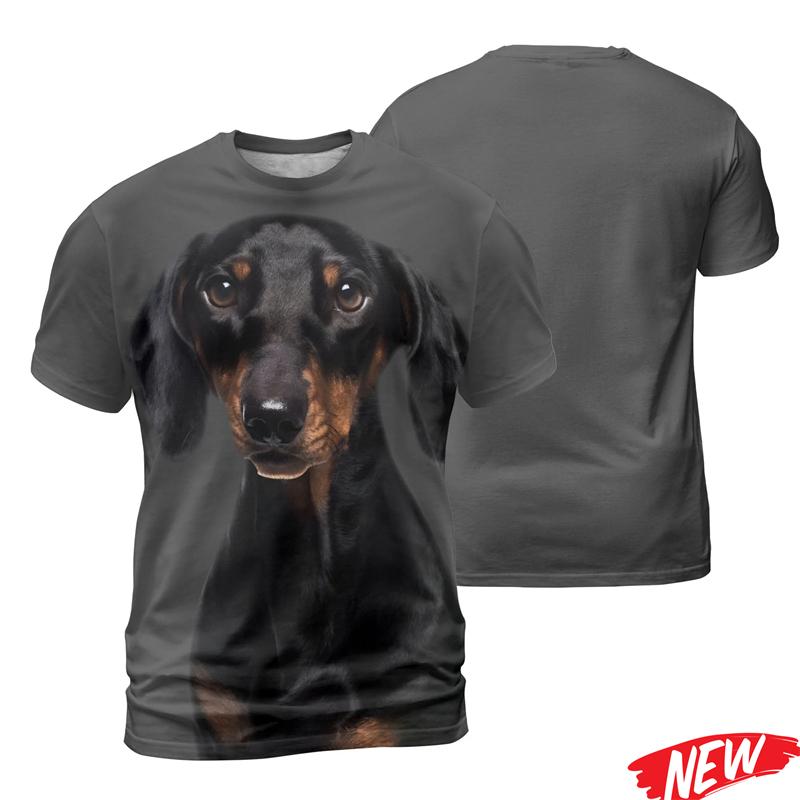 

Cute 3D Printing Dog Tshirt For Men Chihuahua Pattern Short Sleeve 6XL
