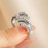 Women's Wide Band Micro-Paved Zircon Ring - Fashionable, Luxurious, Trending Statement Jewelry