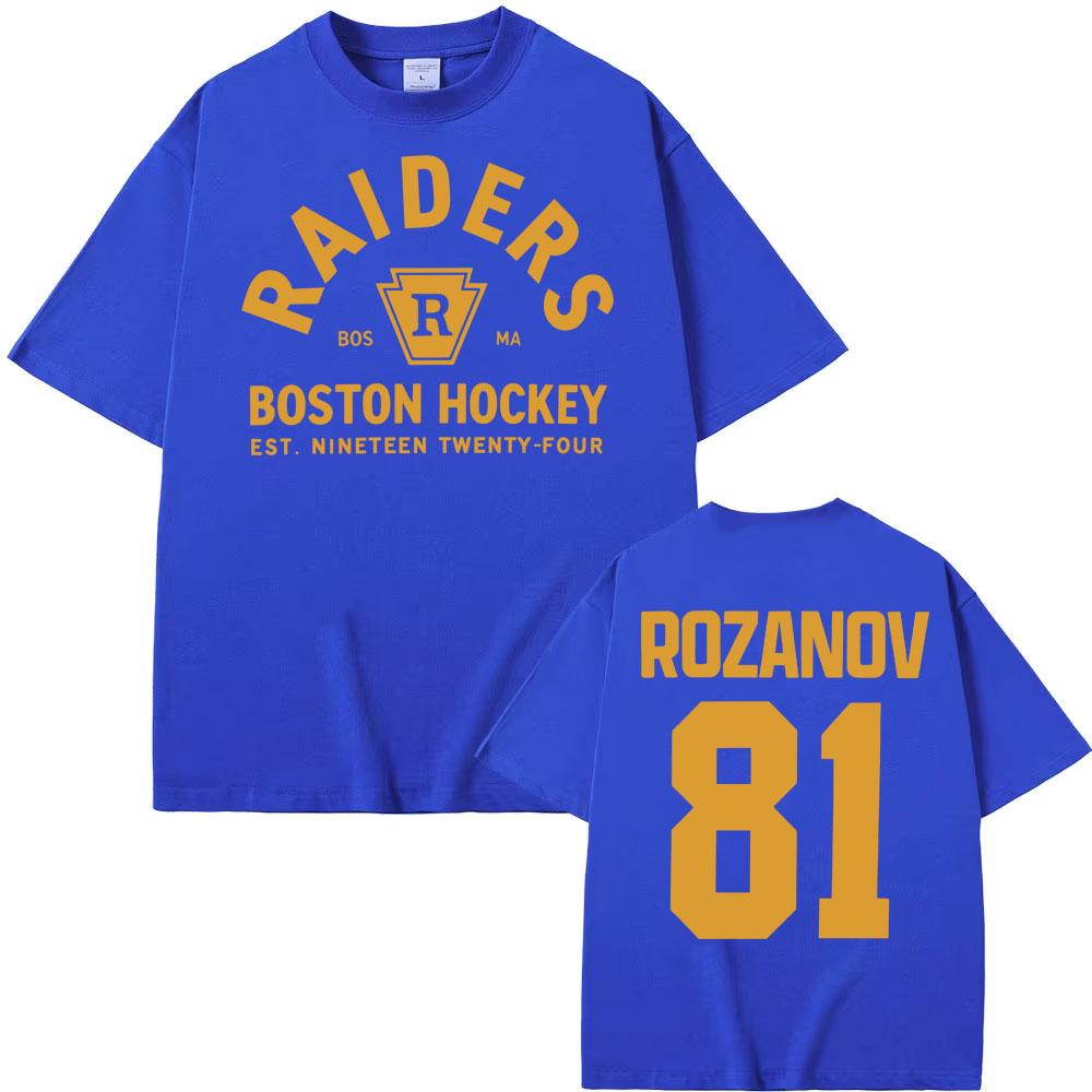 Ilya Rozanov 81Boston Raiders TV Heated Rivalry Inspired TShirts Men Women TShirt Tops Streetwear High Quality Summer T Shirt