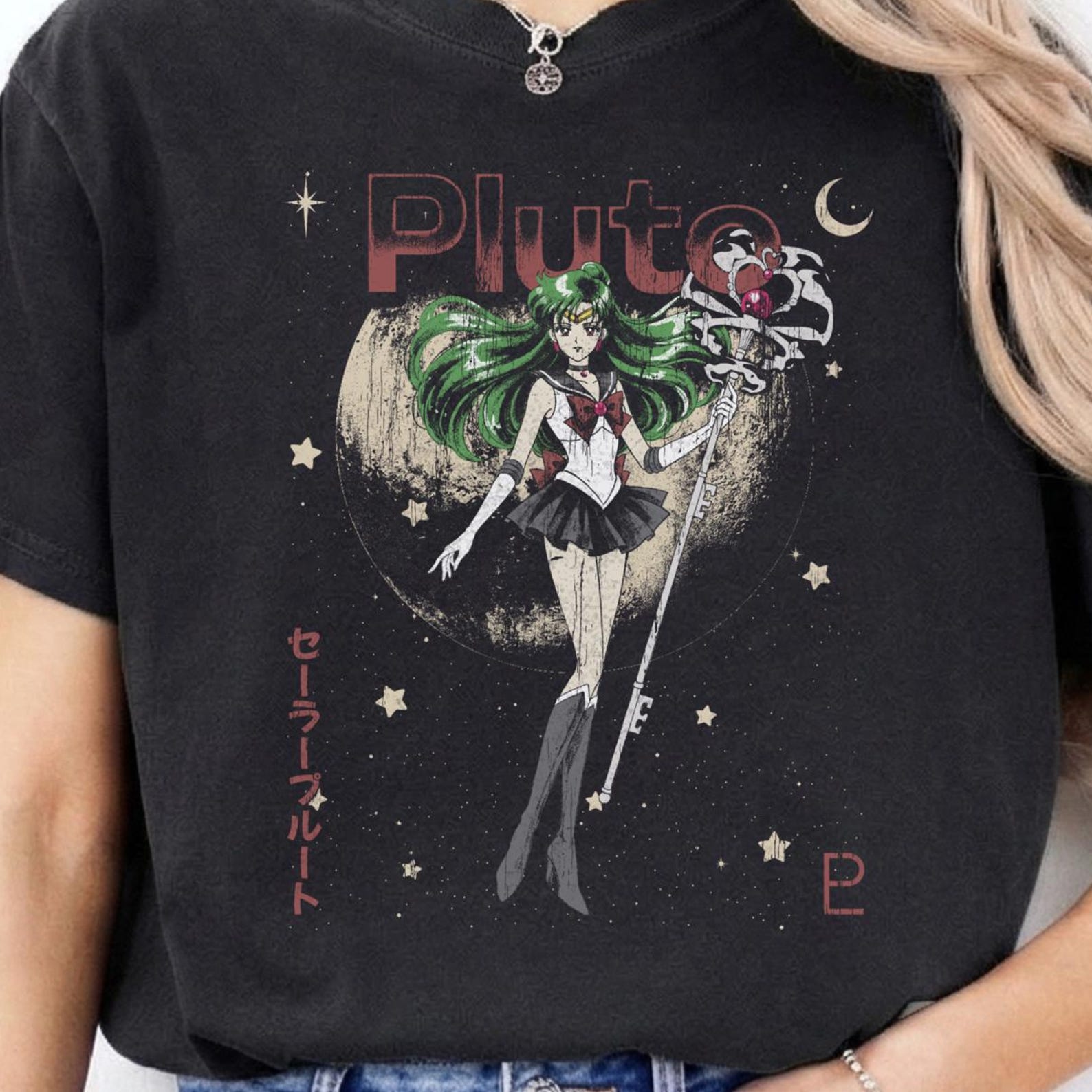 Sailor Pluto Setsuna Meiou, Sailor Moon 90 s Anime Manga t-shirt S