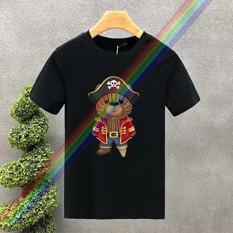 Luxury Pirate Bear 100% Cotton High Quality Printing Couple Tees Summer Harajuku For Men/Women Short Sleeve T-shirt Asian Size