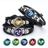 Bracelet Lumineux Genshin Impact avec Bracelet Réglable en Cuir PU pour Briller la Nuit