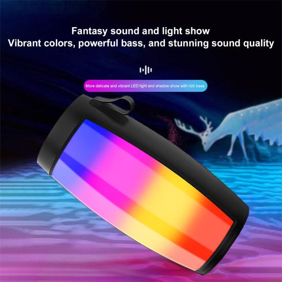 Mini Wireless Bluetooth-compatible Speaker with Colorful LED Light Support USB Disk TF Card Waterproof Portable Loudspeaker Box