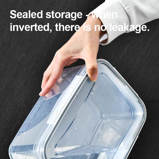 3PCS Crisper Box Airtight Food Storage Containers with Removable Drain Basket Stackable Meal Prep Containers for Fruits And