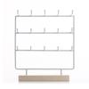 Solid Wood & Wrought Iron Earring Stand with Hooks - Jewelry Display & Storage Rack with Cardboard Packaging