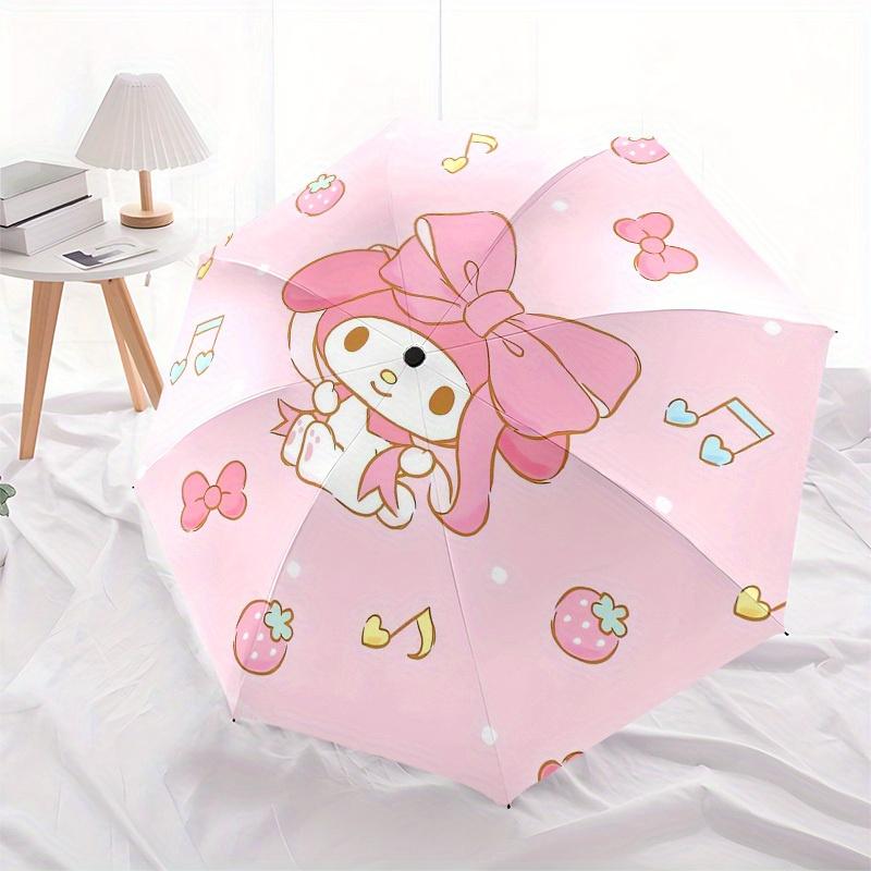 1pc My Melody Cute Wallpaper Umbrella with Plastic Handle,Suitable for All Seasons Home Travel Outdoor UmbrellaSanlio392