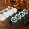 1 Stück 4-Loch PP Transparent Küche Eisbox Eiscreme Maker Werkzeug Würfelmacher Runde Eishockeyball Eisform Eis am Stiel Artikel
