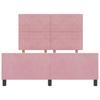Boxspring Bed with Headboard Pink 140 x 190 cm Velvet