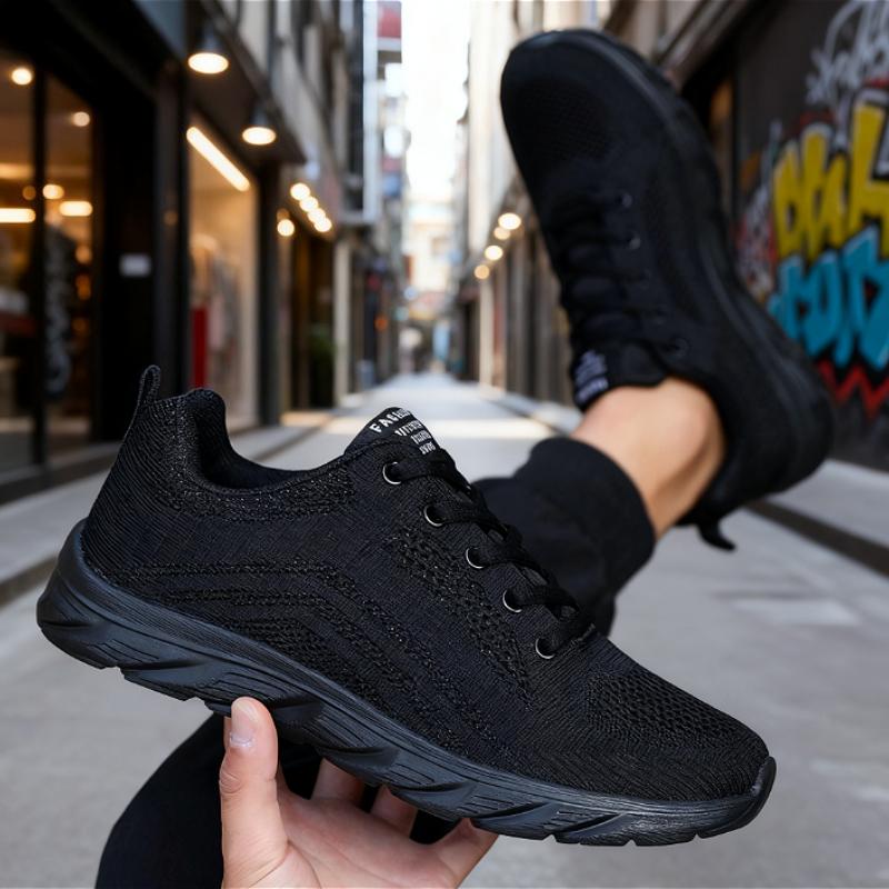 Knit Running Sneakers Man Comfortable Trend Causal Versatile Shoe Breathable Lightweight Non-slip Soft Sole Walking sports shoes
