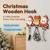 No Drill Christmas Wall Hook Wooden Key Holder Gifts Decorative Hook  Key Storage