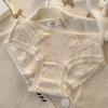 Women S Lace Trim Cotton Underwear Antibacterial Pure Cotton Mid Waist Ladies Panties
