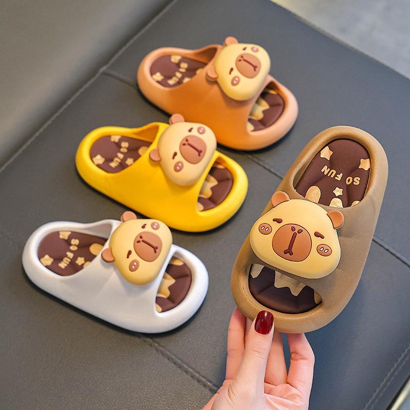 Kapibara Summer Children's Sandals Boys Non-Slip Soft Sole Small Medium Large Kids Beach Bathing Slippers