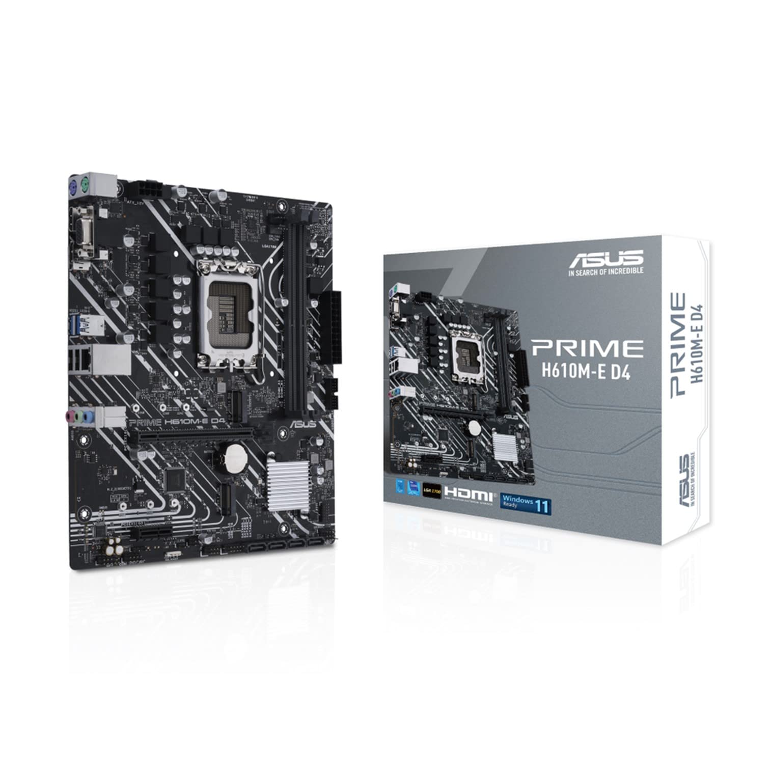 

Материнська плата ASUS INTEL 12-го покоління, сумісна з чіпсетом H610, офіційний дистриб’ютор PRIME D4 (LGA1700) mic-ATX H610M-E [Вітчизняний продукт]
