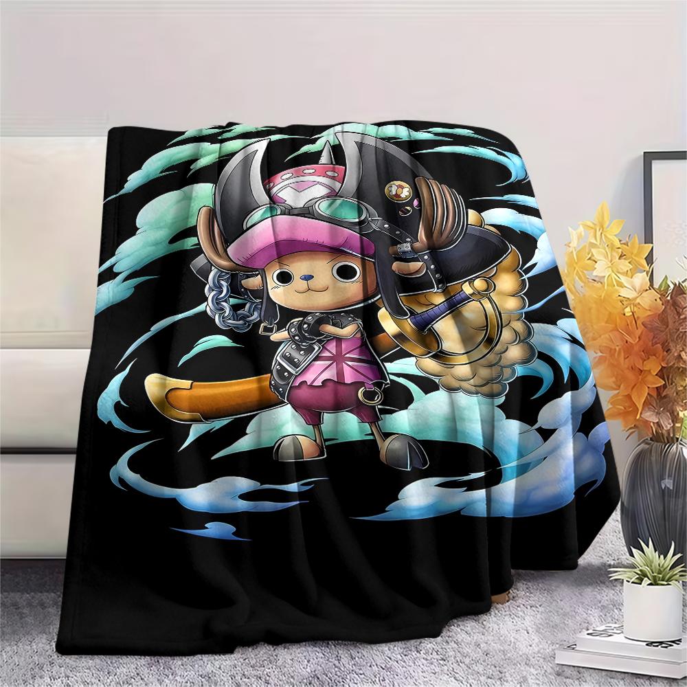 One Piece Character Print Flannel Blanket,High Quality Comfortable for All Seasons,Home Decor,Warmth and Comfort,Perfect for Christmas Gifts