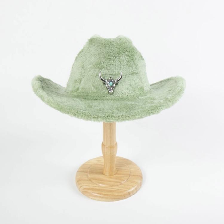 Plush Homburg Furry Fashion Hat Gifts for Boyfriend Hat Wide Brimmed Unisex Wear for Gatherings Photo Props