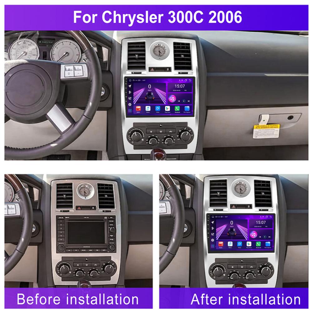 Android Car-Play Car Radio For Chrysler Aspen 300C 2004-2011 Multimedia Player Head Unit Stereo GPS Navigation BT WIFI,8 CORE ,2+32GB