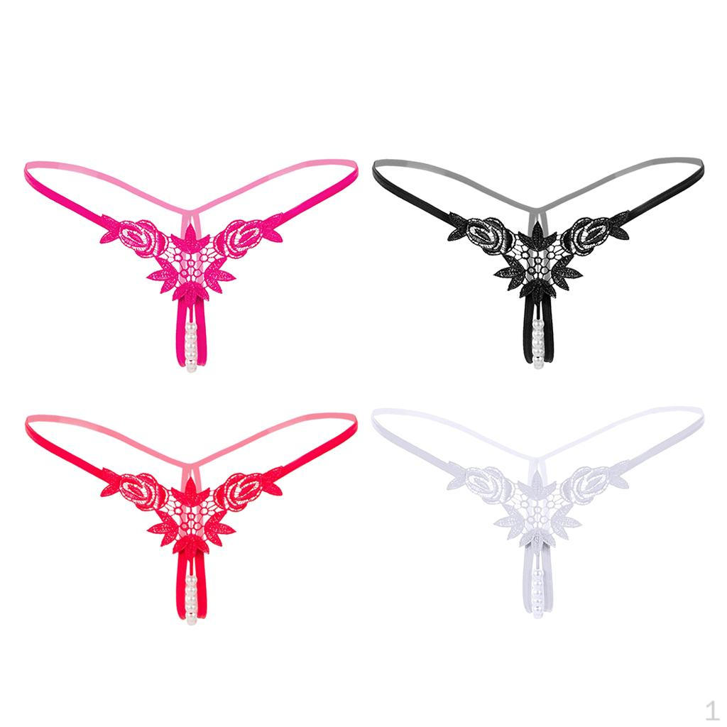 4 pieces Women's Crotchless Panties T-Back String
