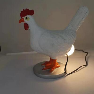 1pc Cock Table Lamp Led Nihgt Light Simulated Animal Egg Lamp Indoor Party Home Decoration Figurines Taxidermy Eggs Lamp