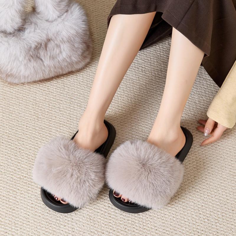 Strand Fritid Revlignende Pelsaktige Utendørs Tøfler