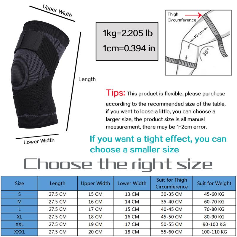 2 PCS Knee Pads Braces Sports Support Kneepad Men Women for Protector Fitness Compression Sleeve
