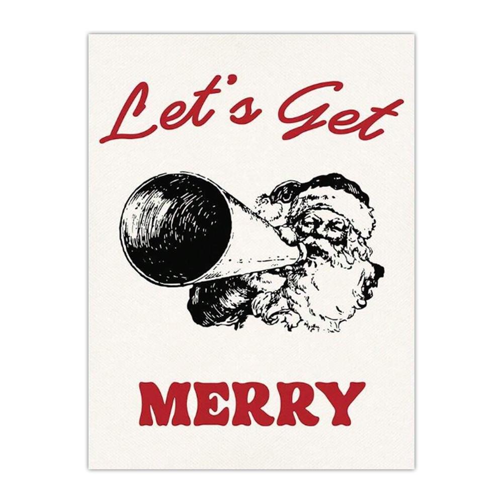 

Christmas Tree Garland Bar Cheers Merry Poster Canvas Painting Nordic Wall Art Pictures and Prints Holiday Home Decor Frameless 21X30CMNo Framed