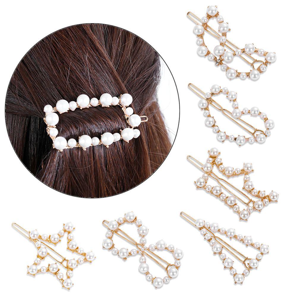 Ladies Girls Hair Styling Metal Women Pearls Hairpins Hairgrip Hair Clips Barrettes