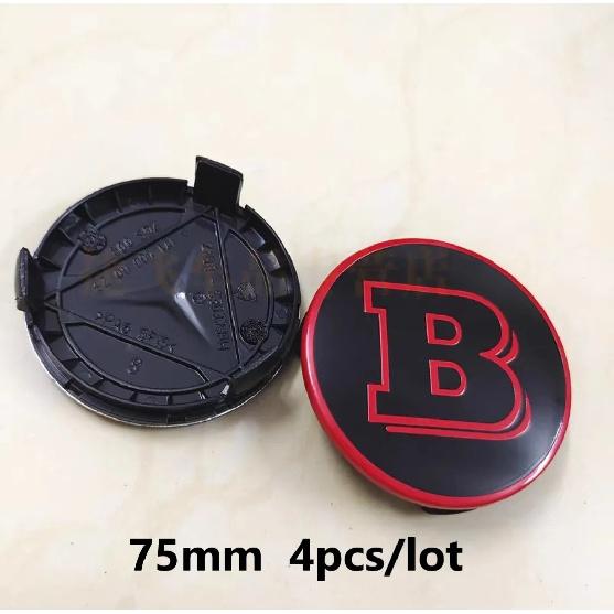 3 Types of Bases 75mm Wheel Hub Center Cap for BRABUS W203 W204 W205 W206 W117 W124 W212 W166 W176 W177 GLA GLC CLA CLS Hubcap