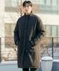General Works High-Neck Contrast Voluminous Long Padded Coat 2 Colors Fw0113