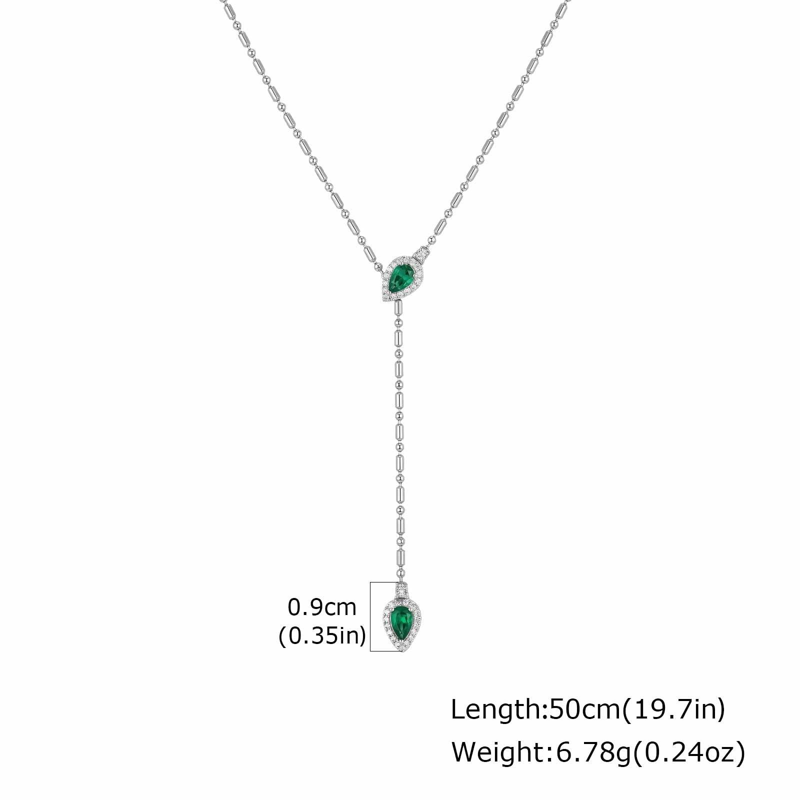 

Vnox Serpent Zirconia Necklaces for Women, Crystal Snake Zircon Y-shaped Long Chain Necklace Party Jewelry Birthday Gifts