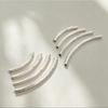 Handmade 925 Silver Curved Tube Beads for Stringing Bracelets