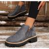 New Women Simple Stylish Boots Plus Size Platform Shoes Women Thick Sole Ankle Boots Fashion Comfortable Botas De Mujer
