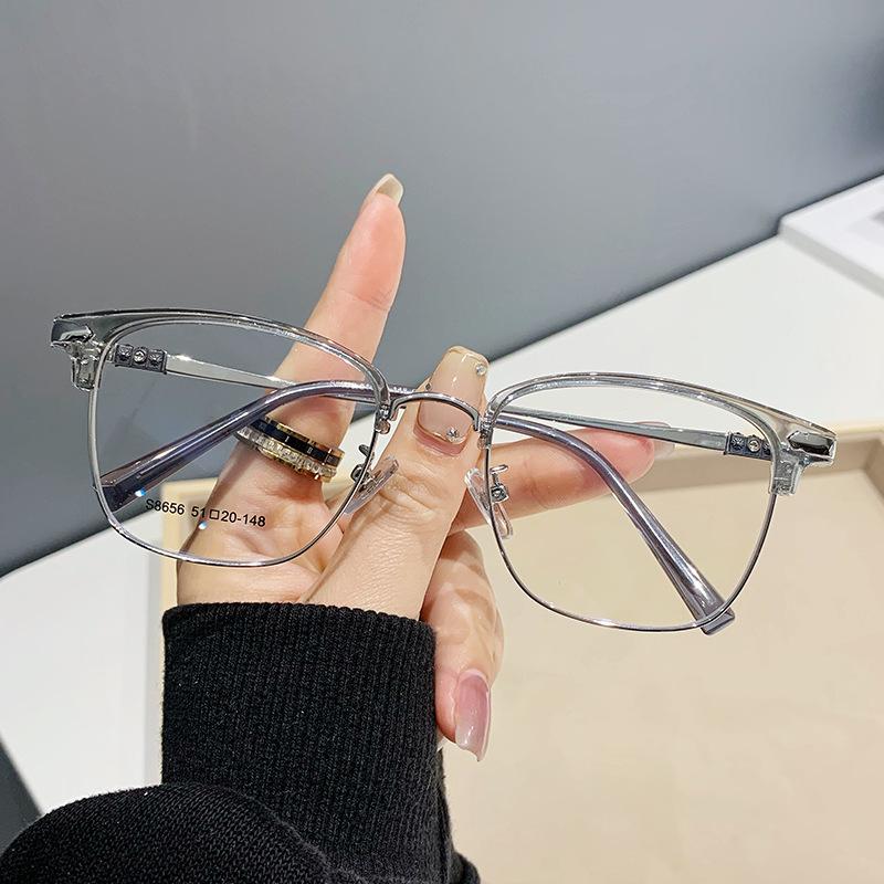 Eyebrow Frame Sven Half Frame Anti-Blue Light Glasses K002 Trendy Glasses Frame With Glasses Myopia Glasses Men
