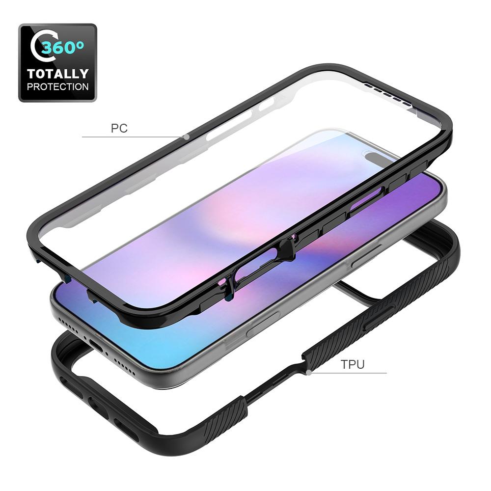 Clear Case for iPhone 17 Pro Max PC+TPU Phone Back Cover with PET Screen Film