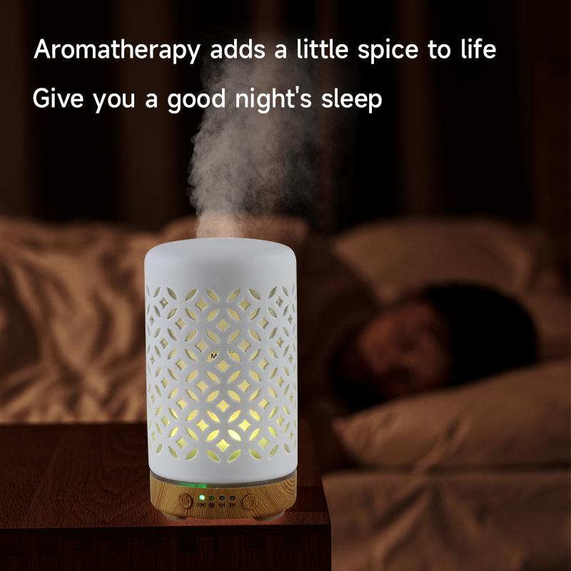 Coin Aroma Diffuser 100ml Desktop Essential Oil Diffuser Timing Function Ultrasonic Air Humidifier with LED Night Lights