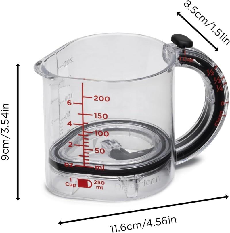 Multi-Functional 4-In-1 Adjustable Measuring Cup  Measuring Cup with Scraper-Style Seal Base Measurings Cube Cups For Cooking Baking Ingredients
