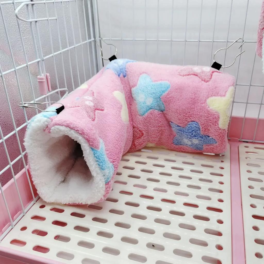 Pet Channel Nest Hamster Warm Channel Flower Branch Mouse Sugar Glider Mink Guinea Pig Guinea Pig Ultra-soft Plush Tunnel Nest