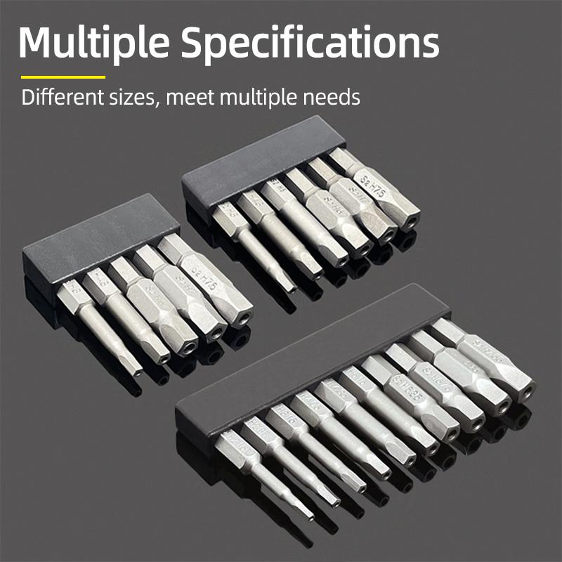 Magnetic Pentagonal Screwdriver Bit Set With Hole 1/4" Hex S2 Steel 50mm Security Torx Drill Bits Ratchet Wrench Hand Tools