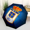 1 PC Automatic Folding Umbrella - Real Oviedo Pattern Portable Foldable Design With 8 Ribs Christmas Birthday Gifts