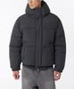 Musinsa Standard Daily Puffer Hooded Short Padded Jacket [Dark Gray]