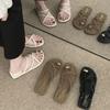 2025 French Style Women's Summer Retro Fashion Flat Toe-Covering Slippers: Chic & Slimming Design