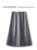 Women's High-Waisted A-Line Pleated Skirt - Spring 2025 Collection, Elegant Medium-Long Length