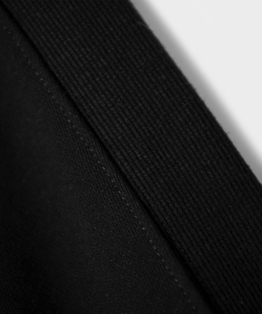 SOME PLACE Sweat Mini Cotton Color Block Basic Skirt Shorts [Black]
