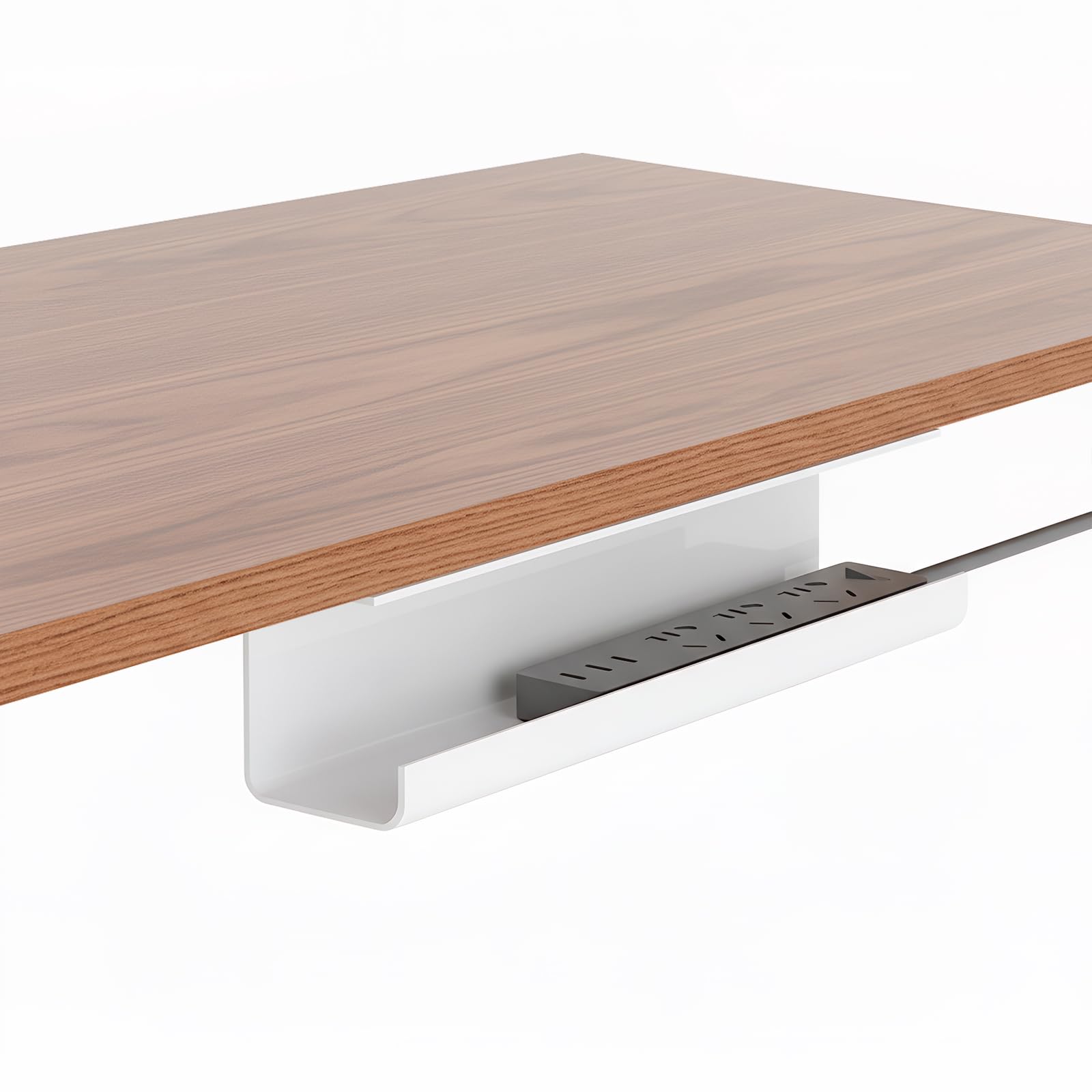 

storage no tools or drilling for cable management and power strip load capacity suitable for office and remote YOUIDIDIUnder-desk tray, required, білий