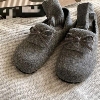 New Soft Flat Cotton Shoes with A Versatile, Fleece, Warm Round Toe