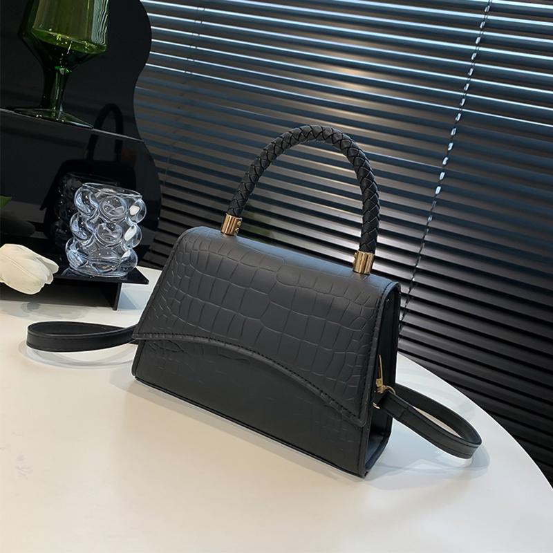 Retro Women Bag Kabelka přes rameno Western Style Korejská verze Krokodýlí vzor Malá čtvercová taška Módní a jednoduchá Crossbody kabelka