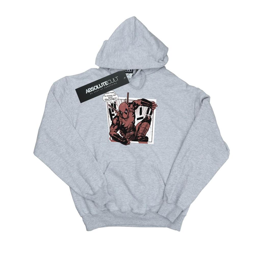 Marvel Mens Deadpool Breaktime Tacos Hoodie