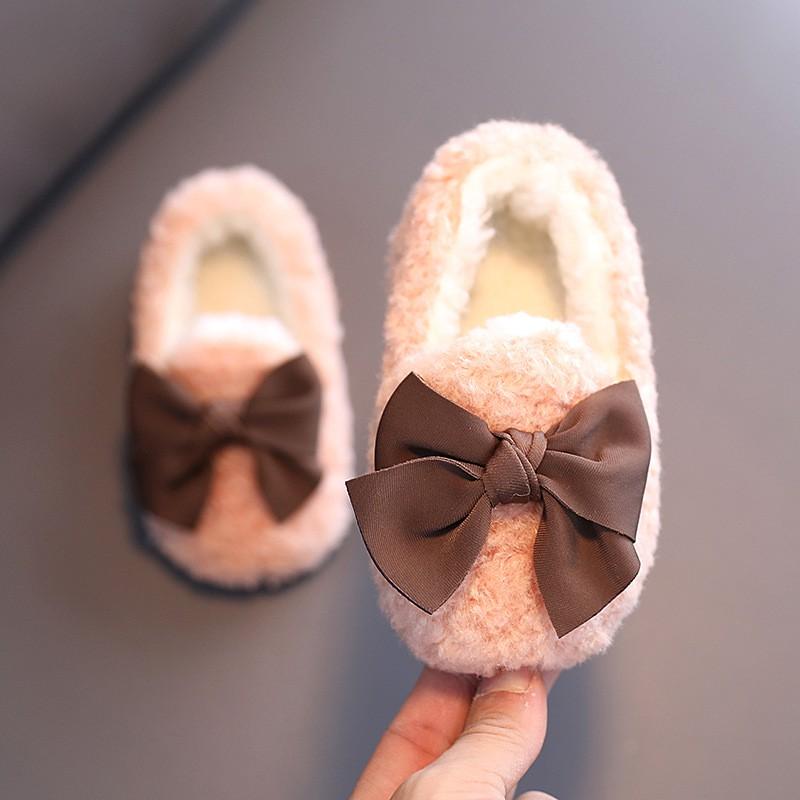 Toddler Girls Winter Fuzzy Slip-On Boots Soft Sole Princess Shoes 1-6 Years Cotton-Lined Warm Indoor Outdoor Footwear