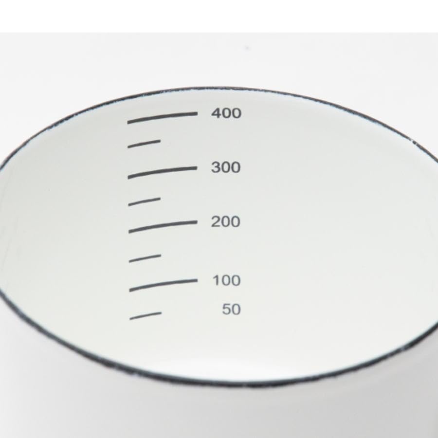 Toyoho Pure Enamel Measuring Cup, White, Small, PU-2308