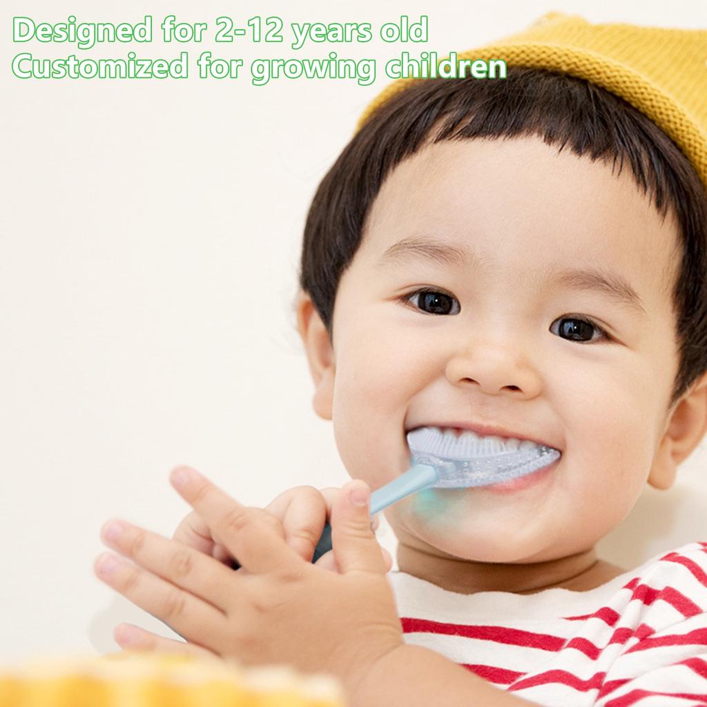 Children's Toothbrush Cartoon Pattern Manual Silicone Children's U-Shaped Toothbrush Oral Cleaning To Teeth